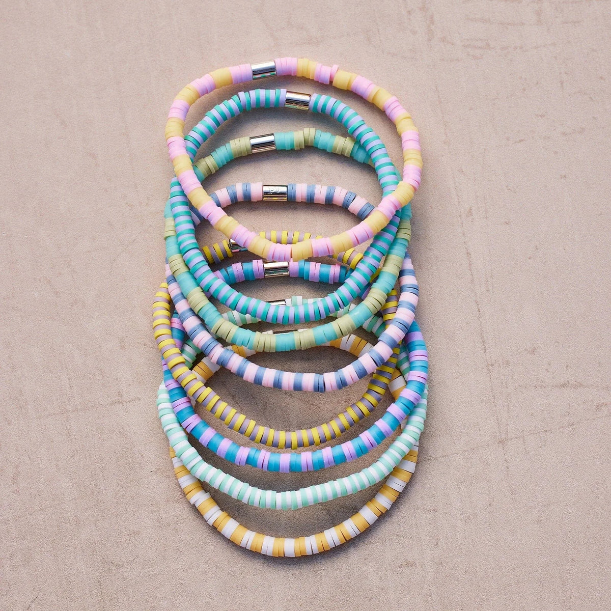 Vacation Vibes Bright Stretch Bracelet Set of 8