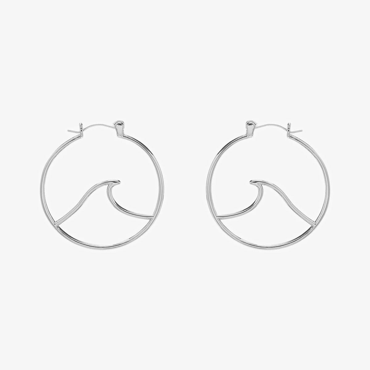 Large Wave Hoop Earrings